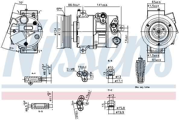 Compressor, air conditioning - 890767 NISSENS