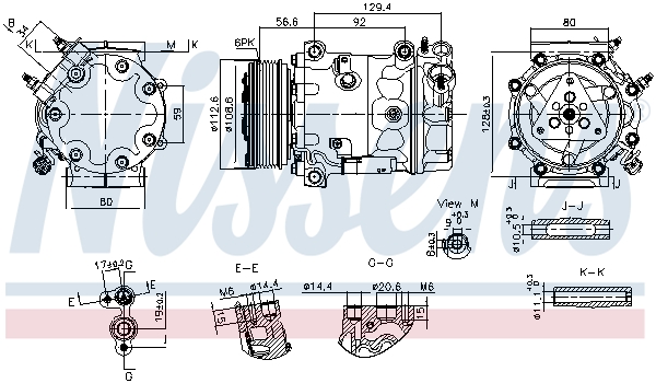 Compressore, Climatizzatore - 890780 NISSENS