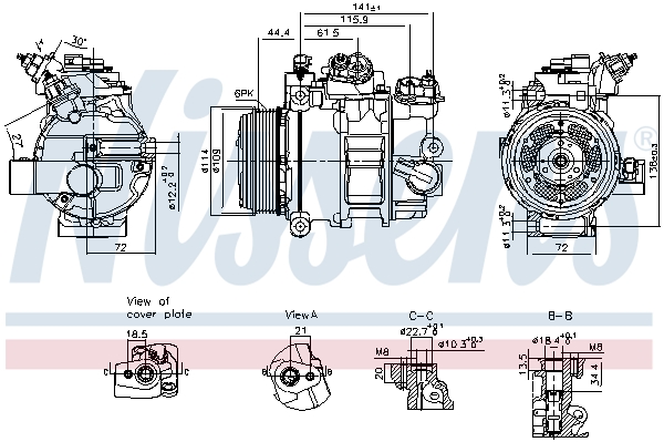 Compressore, Climatizzatore - 890793 NISSENS