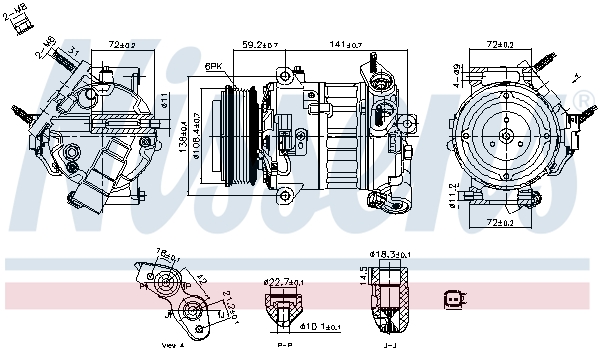Compressor, air conditioning - 890796 NISSENS