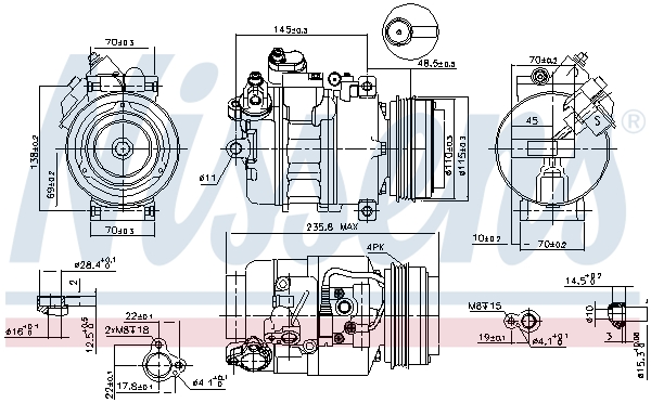 Compressor, air conditioning - 89080 NISSENS