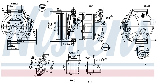 Compressor, air conditioning - 890801 NISSENS