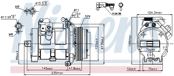 Compressor, air conditioning - 89081 NISSENS