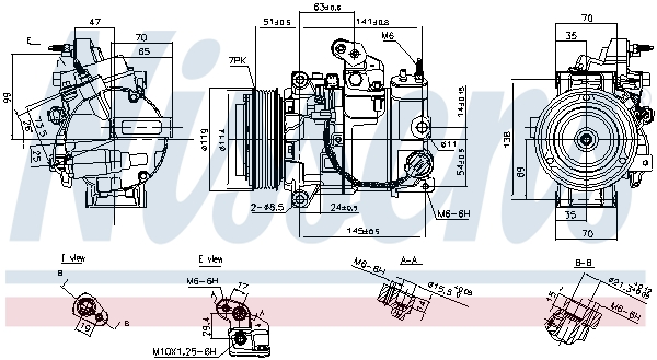 Compressor, air conditioning - 890816 NISSENS