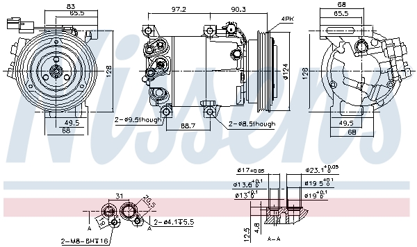 Compressore, Climatizzatore - 890877 NISSENS