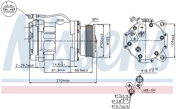Compressor, air conditioning - 89088 NISSENS