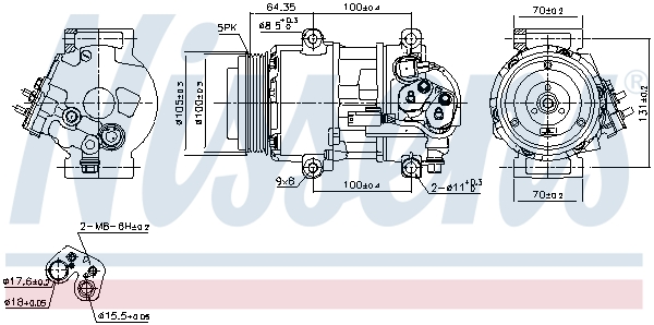 Compressor, air conditioning - 89089 NISSENS