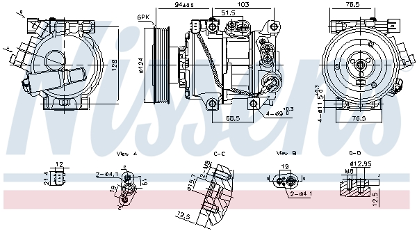Compressor, air conditioning - 890896 NISSENS