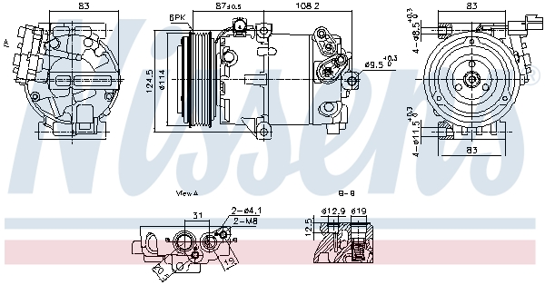 Compressore, Climatizzatore - 890897 NISSENS