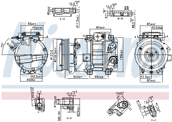 Compressor, air conditioning - 890917 NISSENS