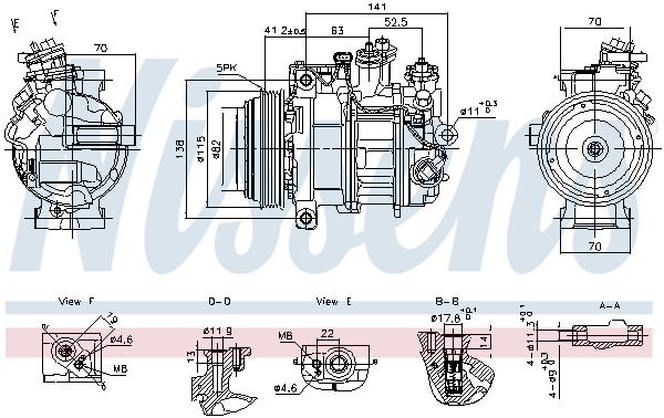 Compressor, air conditioning - 890919 NISSENS