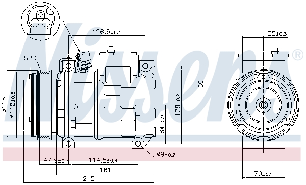 Компрессор, кондиционер - 89093 NISSENS