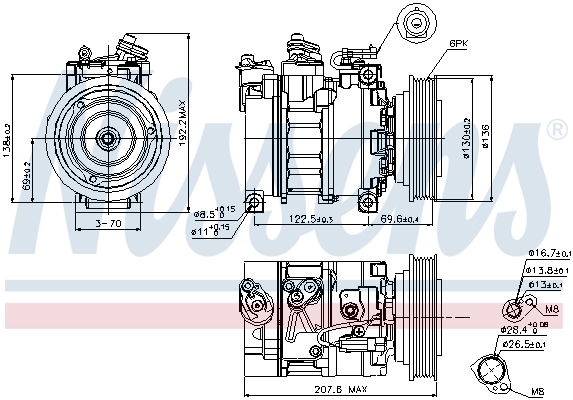 Компрессор, кондиционер - 89094 NISSENS