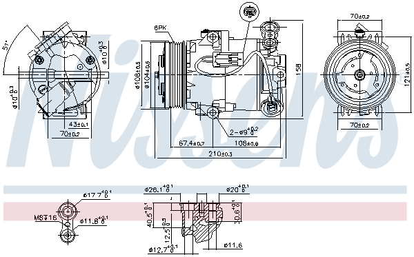 Compressor, air conditioning - 89096 NISSENS