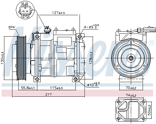 Компрессор, кондиционер - 89097 NISSENS