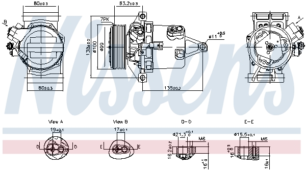 Compressore, Climatizzatore - 890980 NISSENS