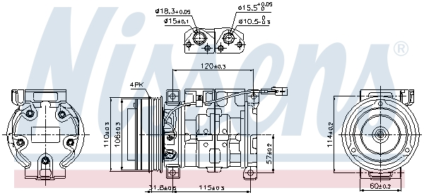 Compressor, air conditioning - 89099 NISSENS
