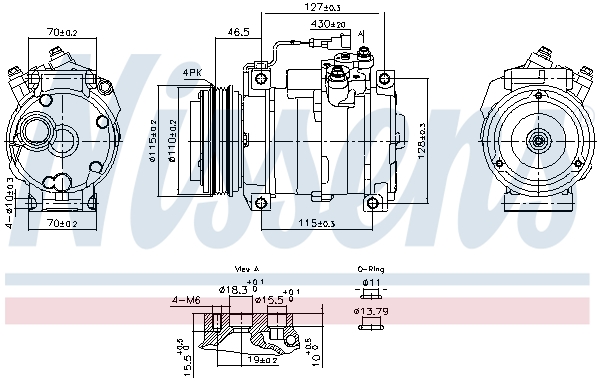Compressore, Climatizzatore - 891005 NISSENS