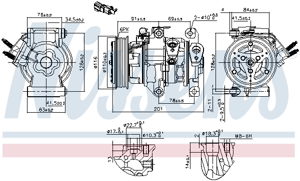 Compressore, Climatizzatore - 891007 NISSENS