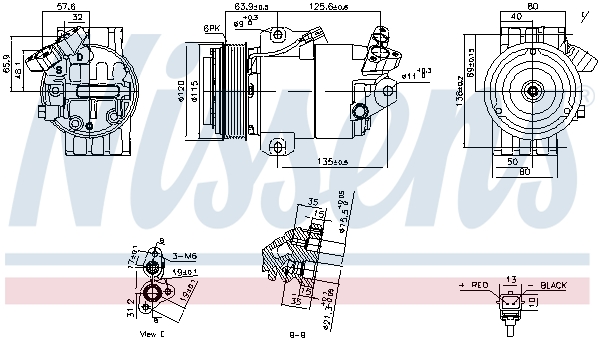 Compressor, air conditioning - 891012 NISSENS
