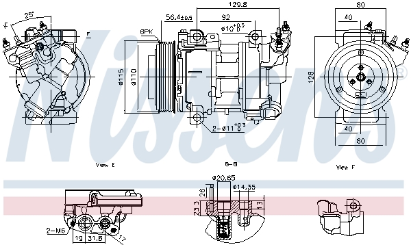 Compressore, Climatizzatore - 891016 NISSENS