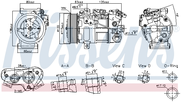 Compressor, air conditioning - 891017 NISSENS