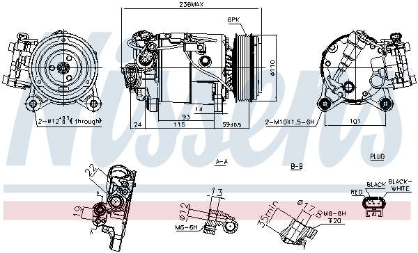 Compressor, air conditioning - 891019 NISSENS