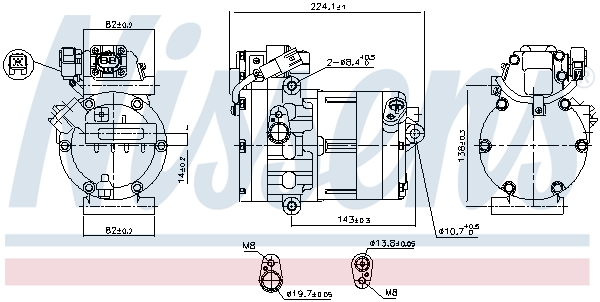 Compressore, Climatizzatore - 891020 NISSENS