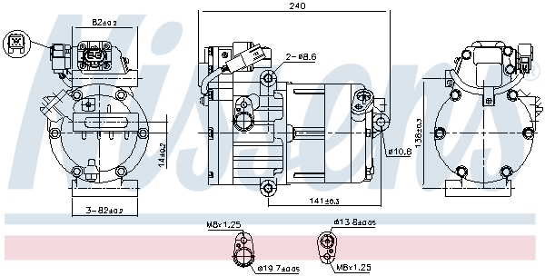 Compressor, air conditioning - 891022 NISSENS