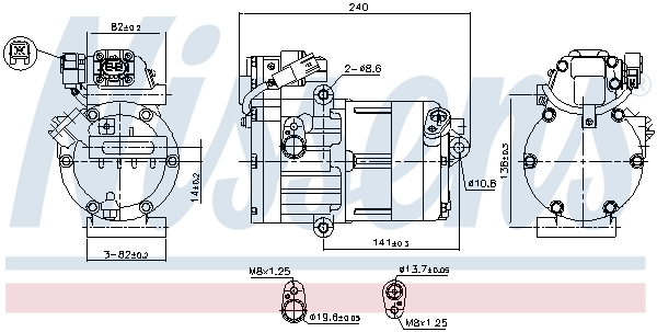 Compressor, air conditioning - 891023 NISSENS