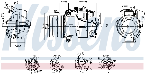 Compressor, air conditioning - 891031 NISSENS