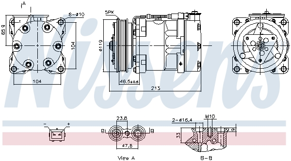 Compressor, air conditioning - 891039 NISSENS