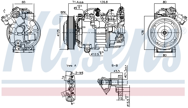 Compressor, air conditioning - 891043 NISSENS