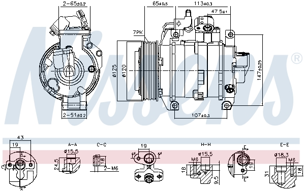 Compressore, Climatizzatore - 891044 NISSENS