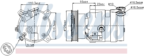 Compressor, air conditioning - 89106 NISSENS