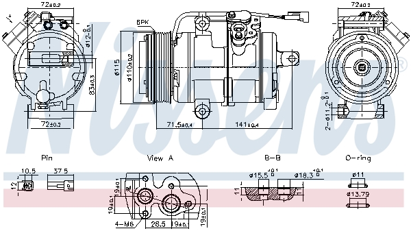 Compressore, Climatizzatore - 891060 NISSENS