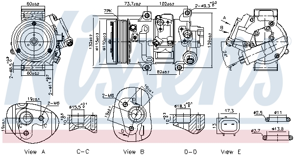 Compressore, Climatizzatore - 891069 NISSENS