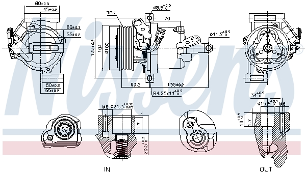 Compressor, air conditioning - 891074 NISSENS