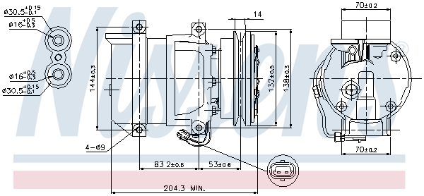 Compressor, air conditioning - 89108 NISSENS