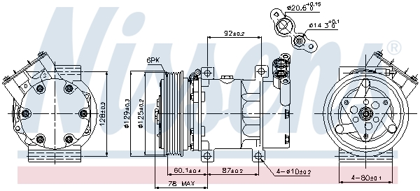 Compressor, air conditioning - 89109 NISSENS