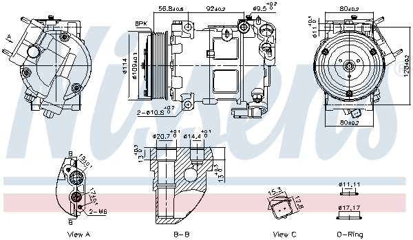 Compressor, air conditioning - 891094 NISSENS