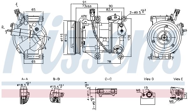 Compressor, air conditioning - 891095 NISSENS