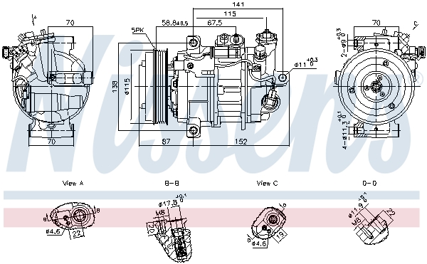 Compressore, Climatizzatore - 891108 NISSENS