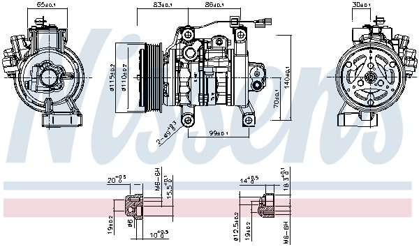 Compressor, air conditioning - 891130 NISSENS