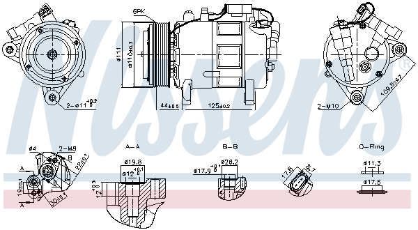 Compressore, Climatizzatore - 891148 NISSENS