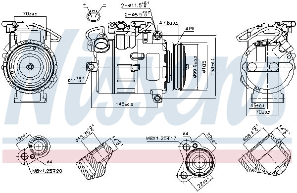 Compressor, air conditioning - 89116 NISSENS