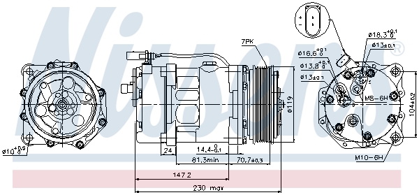 Compressor, air conditioning - 89117 NISSENS