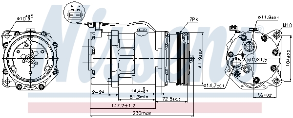 Compressor, air conditioning - 89118 NISSENS