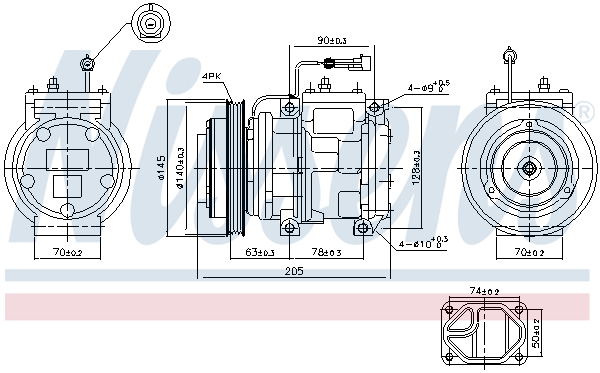 Compressor, air conditioning - 89119 NISSENS