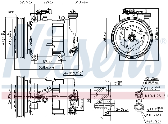 Compressor, air conditioning - 89120 NISSENS